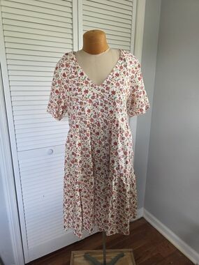 Old Navy | Dresses | Old Navy Fit Flare Combination Midi Cami Dress Color  Birch Leaf Medium | Poshmark